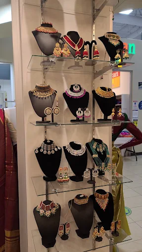 Jewellery display inside the store